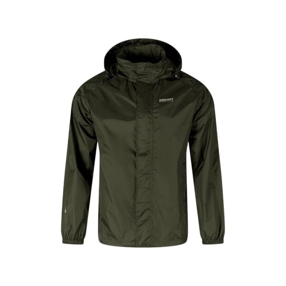 Minoti Mens Packaway Waterproof Jacket / Khaki